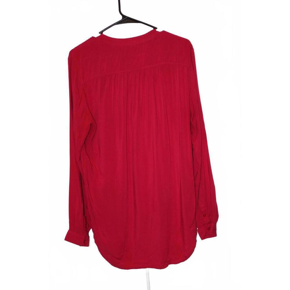 Sundance Mystic Falls pleated pintuck popover tunic top in magenta size Medium - Picture 4 of 8